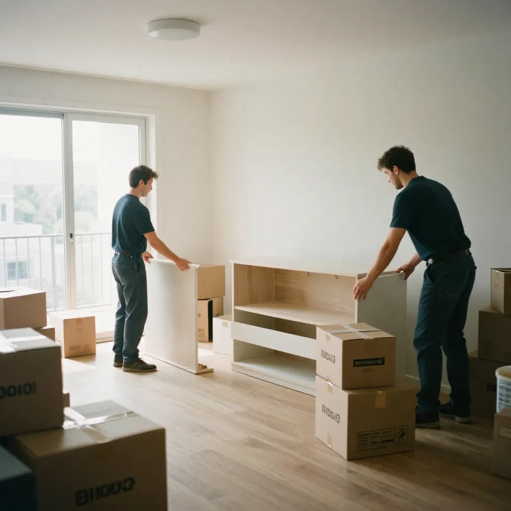 Clean living room after service